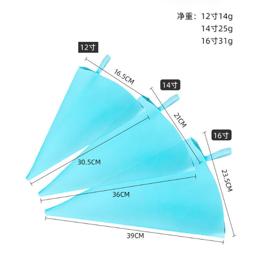 Reusable silicone zipper bag (12"/14"/16")