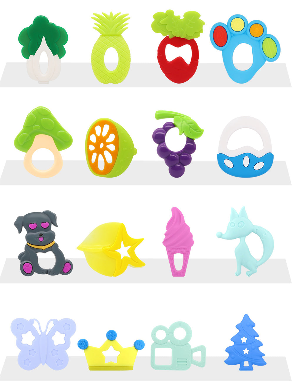 Baby soothing molar teether silicone massage teether-Butterfly