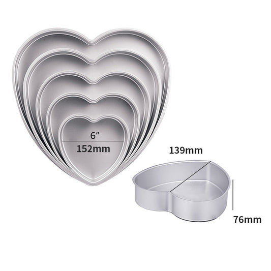 Heart-shaped cake mold (solid base/anode)