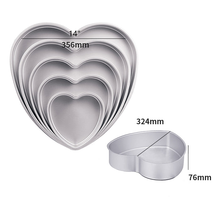 Heart-shaped cake mold (solid base/anode)