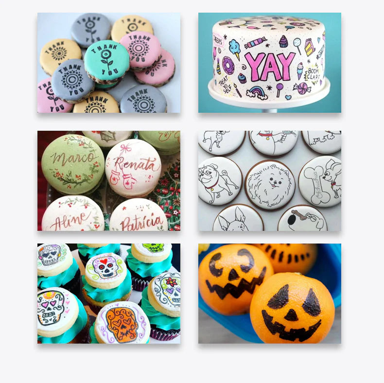 Edible Writing Pen (Dual-Tip 0.7mm & Brush / Pack of 10)