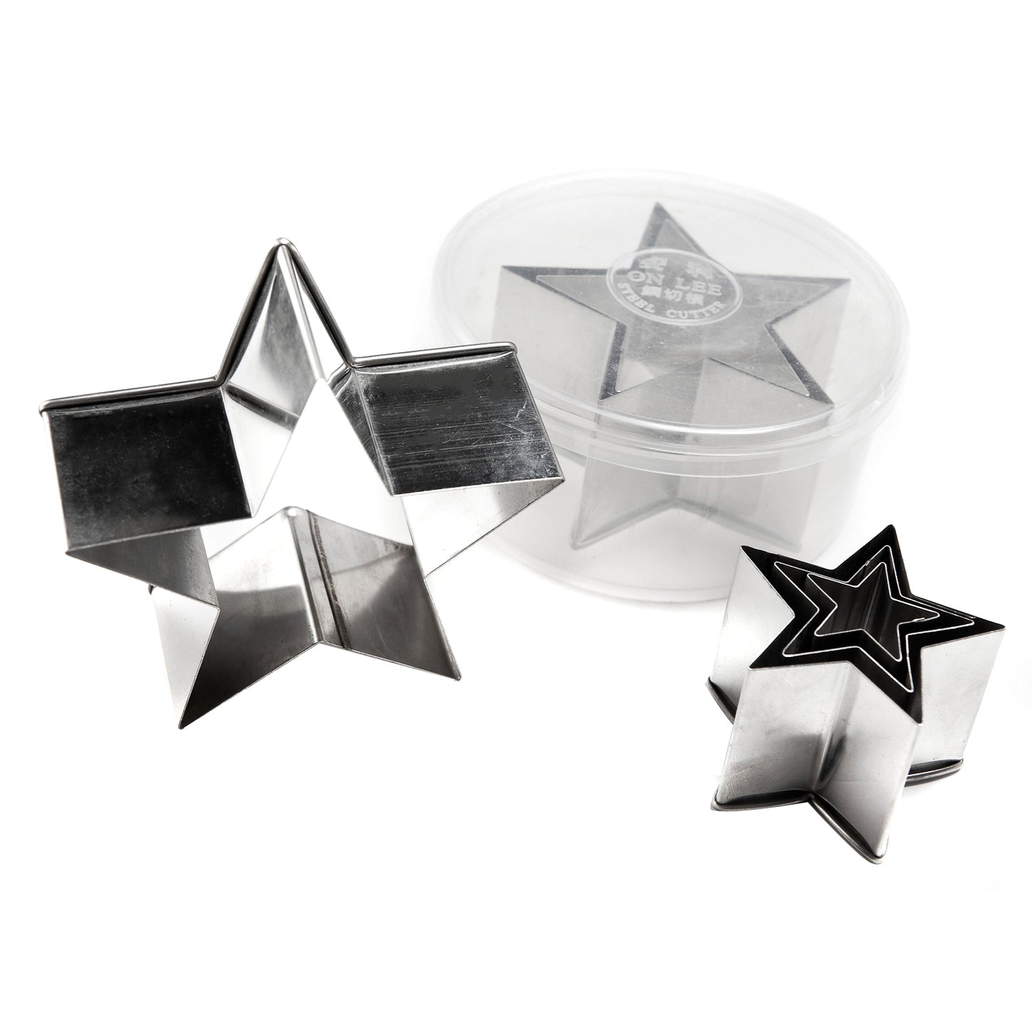 H4.5cm Pentagram Star Shape Stainless Steel Cutter (Set of 6pcs)