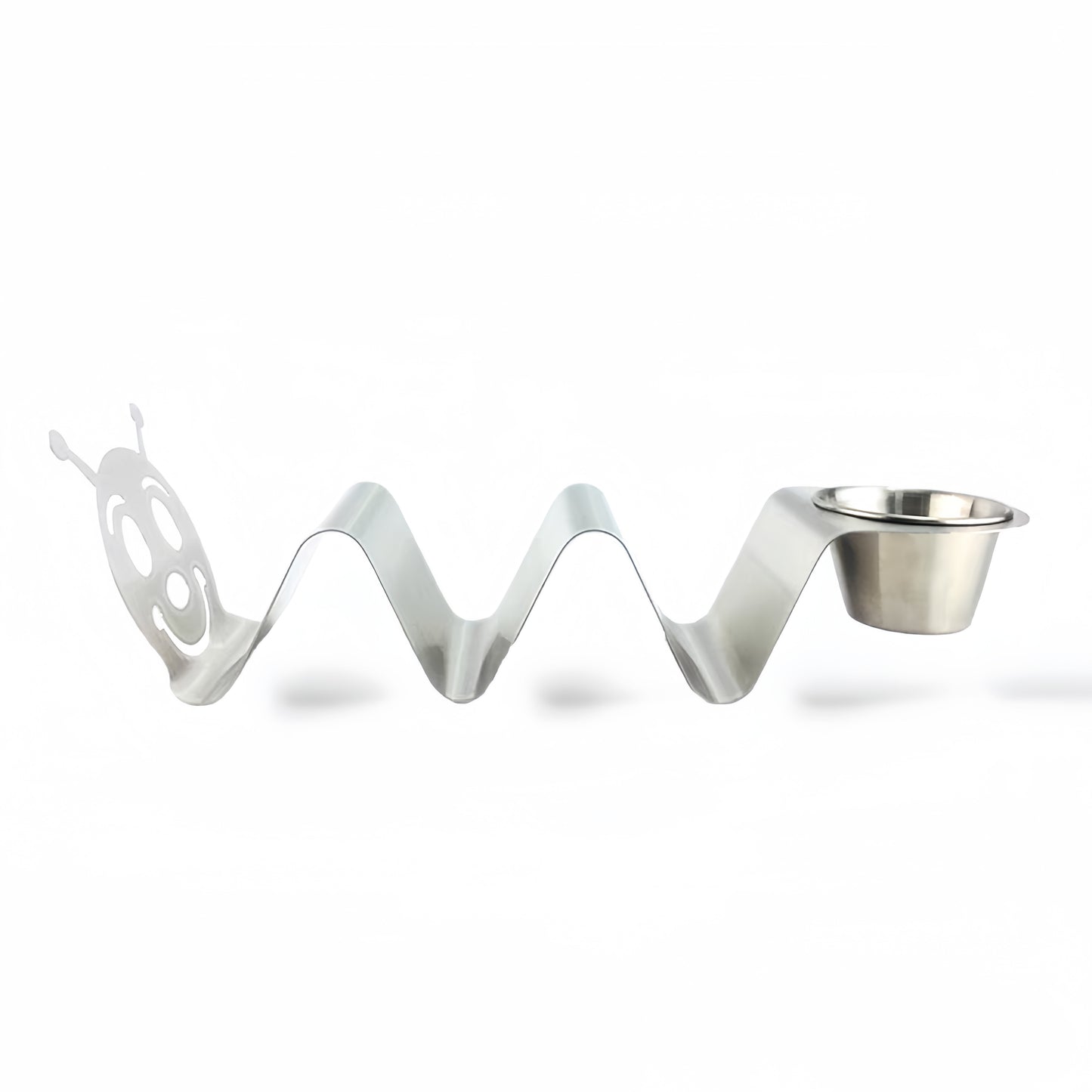 Caterpillar style Taco Holder Stand with Stainless Steel Sauce Cup (Hold 3 Tacos)