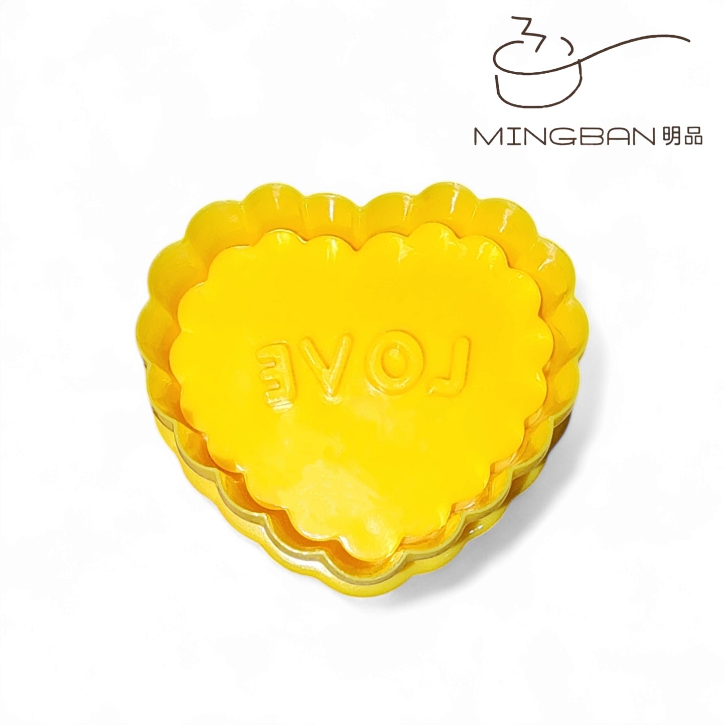 3D Plastic Press Cookie Mold - Wavy heart