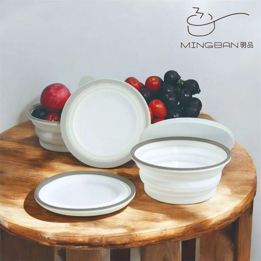 Eco-Friendly Food-Grade Silicone Folding Bowl With Lid