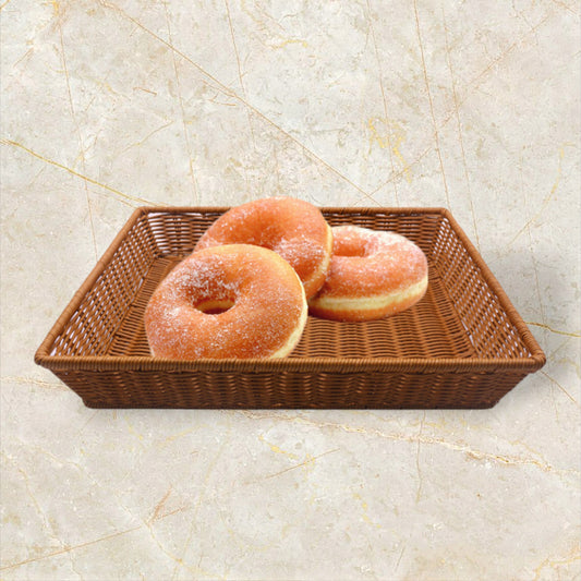 Hand-woven PP imitation rattan woven bread basket