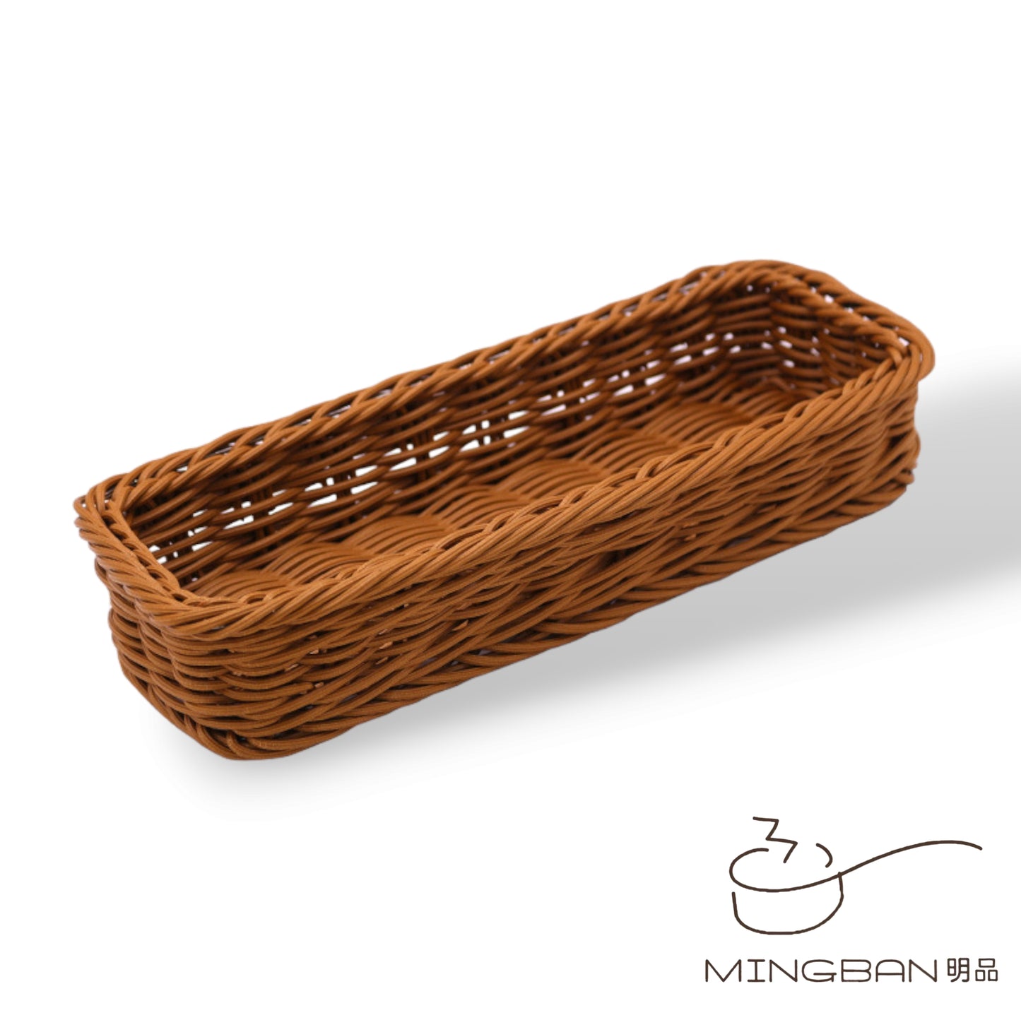 Hand-woven PP imitation rattan woven cutlery basket