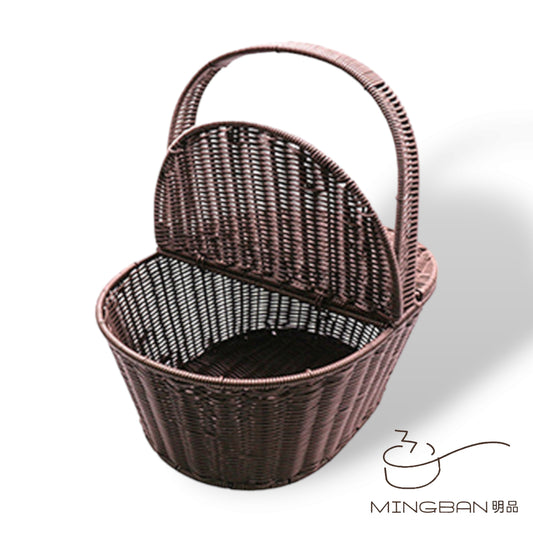 Handwoven PP Imitation Rattan Woven Picnic Basket