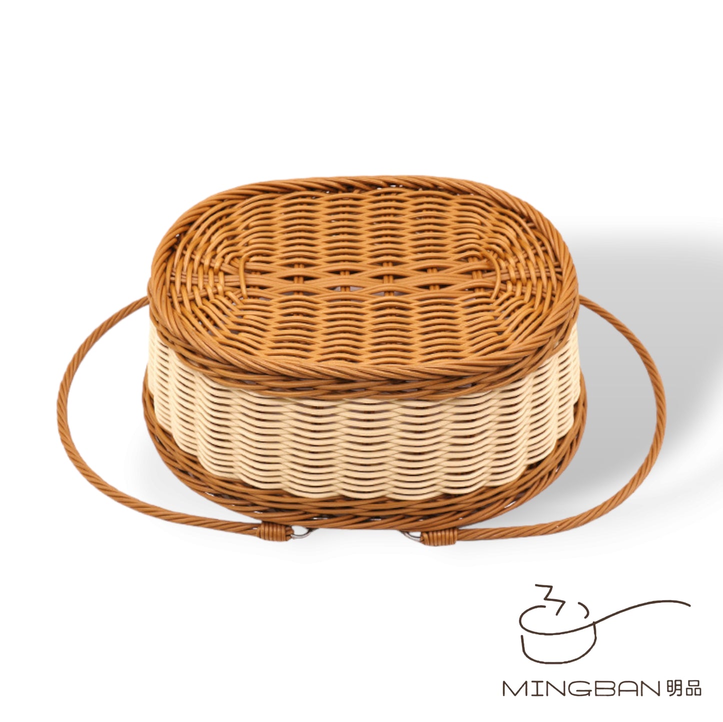 Handwoven PP Imitation Rattan Woven Picnic Basket
