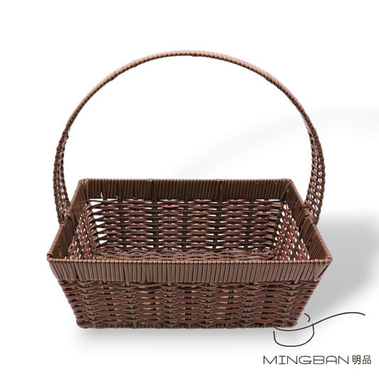 手工編織 PP 仿藤編織野餐手提籃