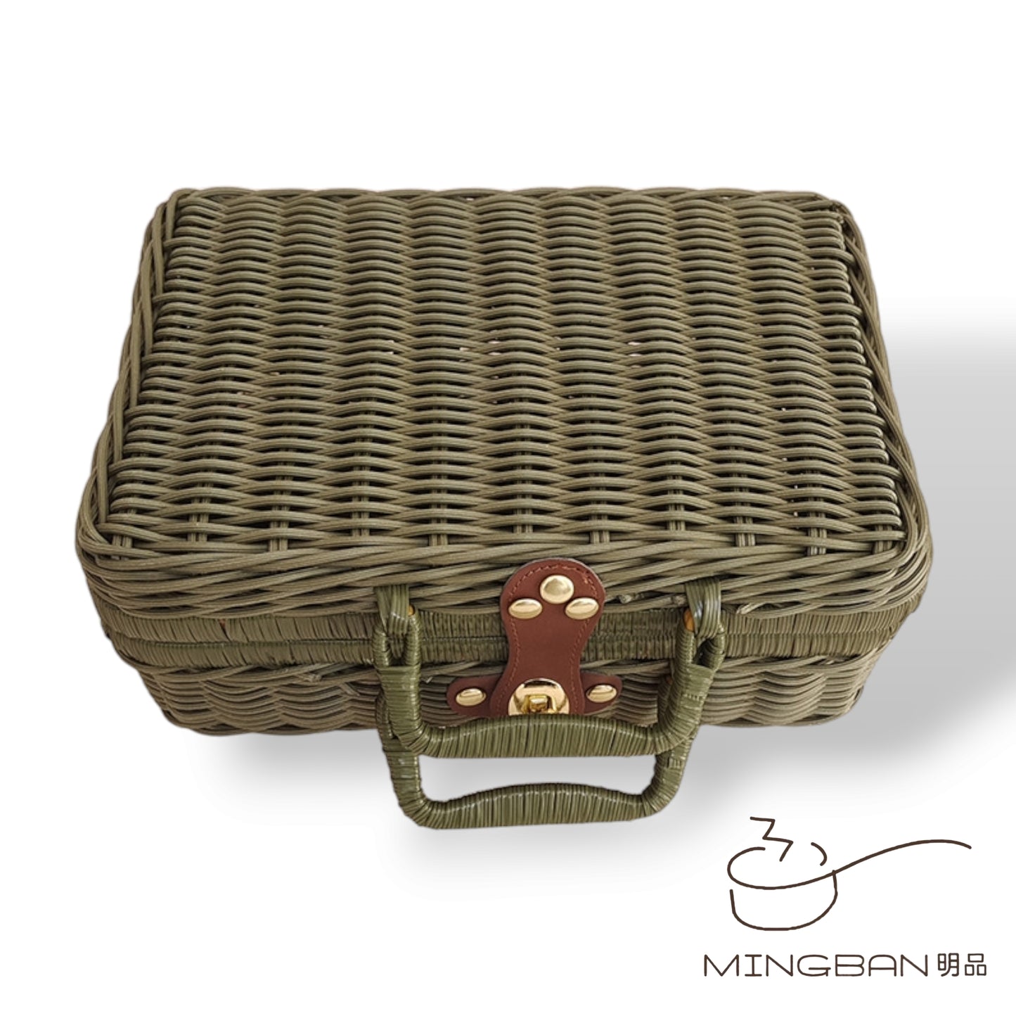 手工編織 PP 仿藤編織拌手禮手提箱