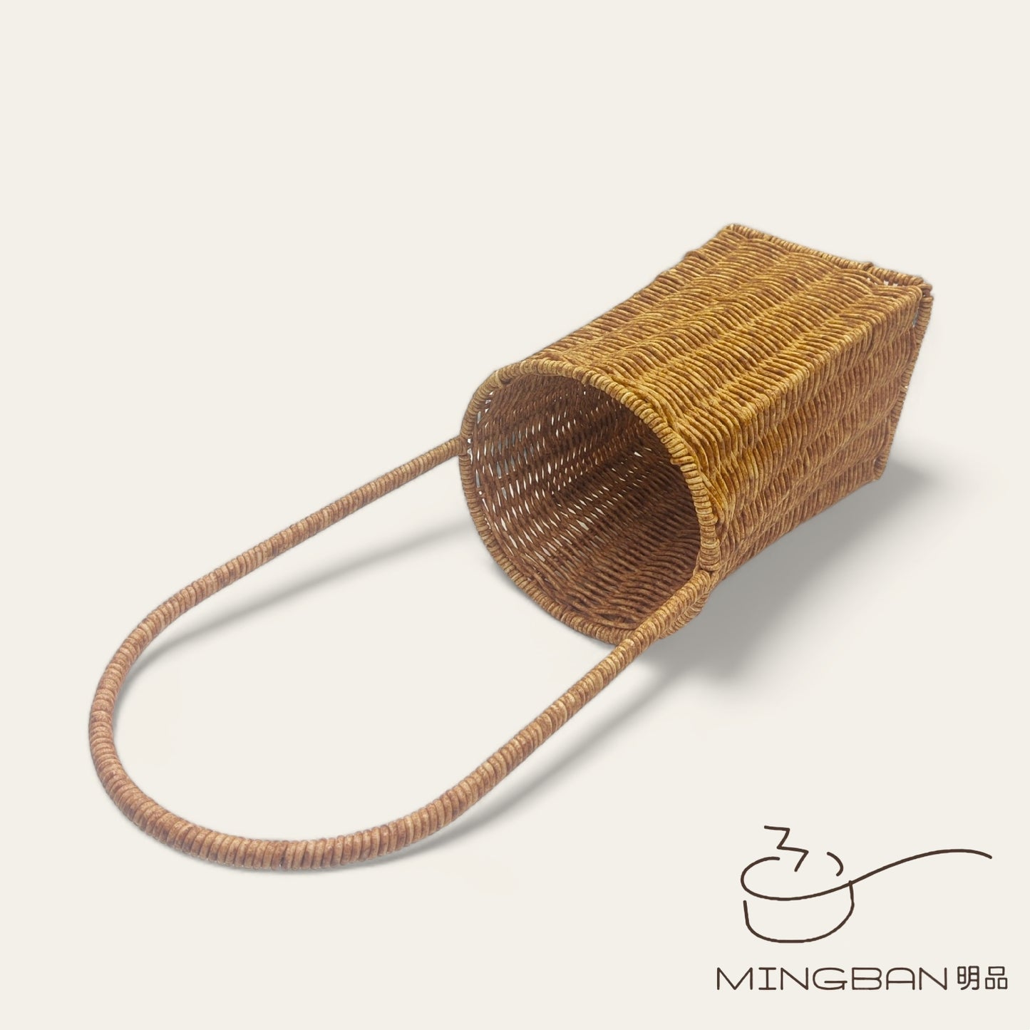 手工編織 PP 仿藤編織手提花籃 伴手禮籃