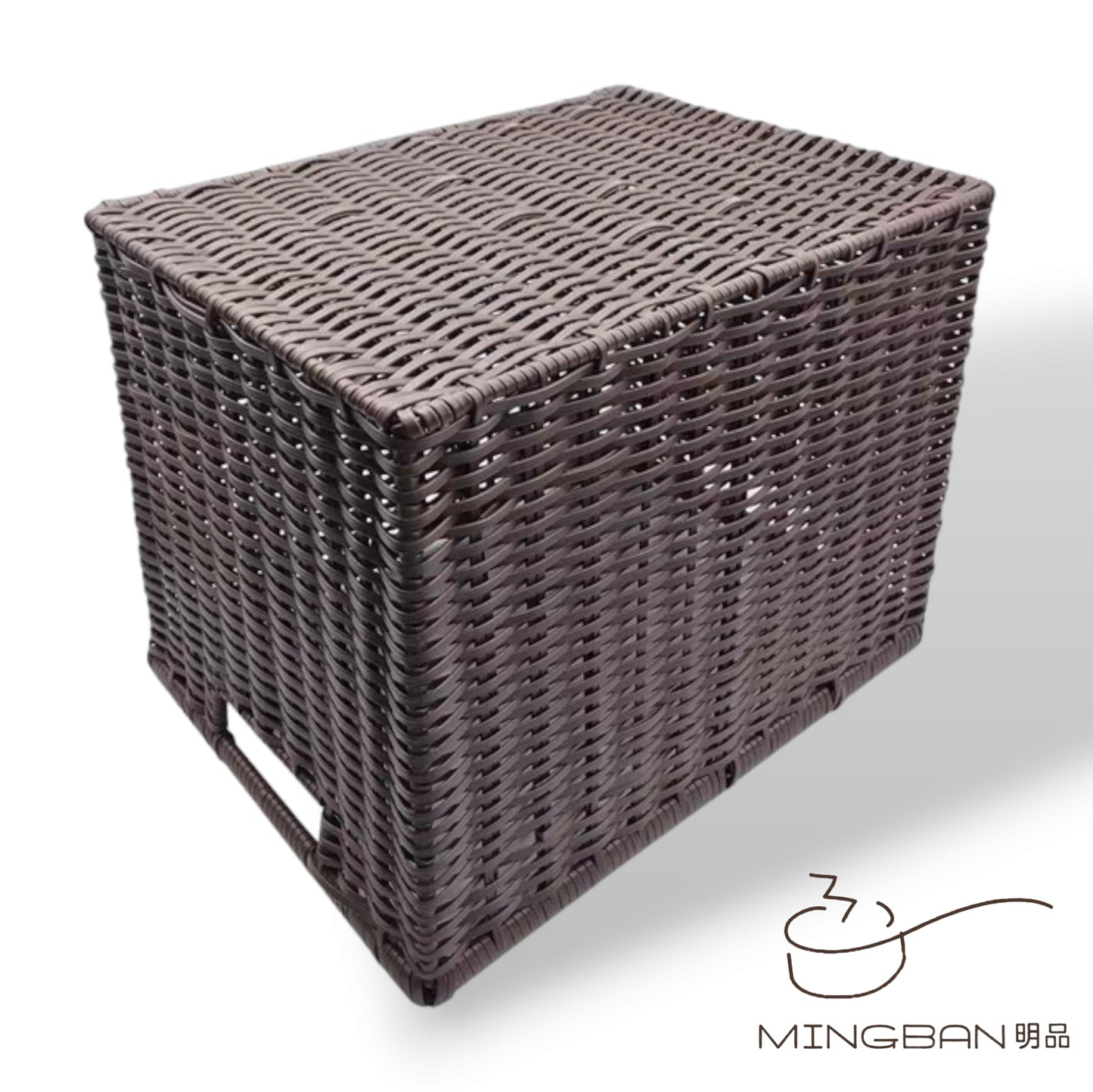 Handwoven PP imitation rattan hotel towel storage basket