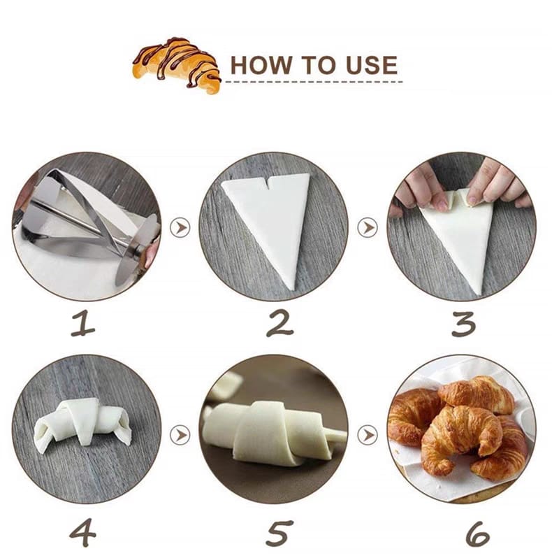 Stainless Steel Croissant Roller Cutter