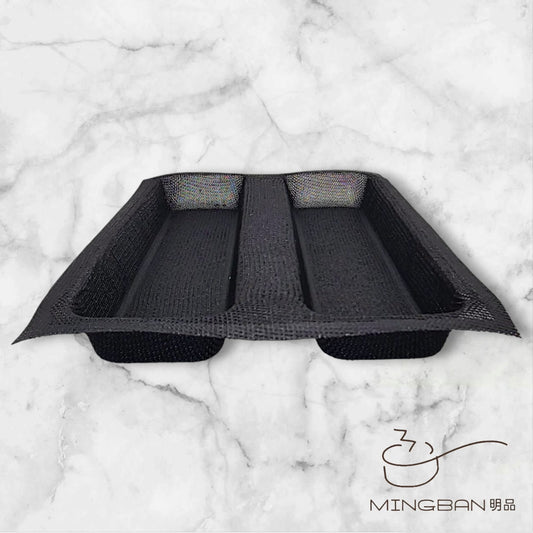 Non-Stick 2 Cup Hot-Dog Baguette Perforated Fiberglass Bread Form