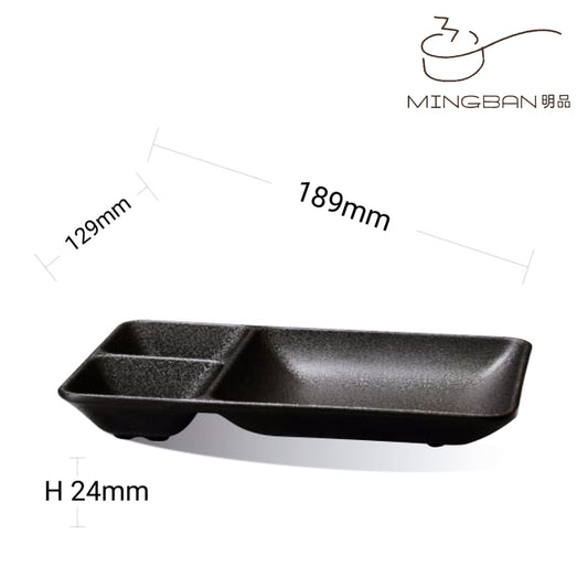 3-Divided Rectangle Plate - 18.9cm