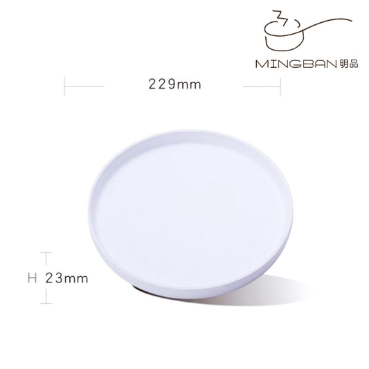 9" Melamine Round Plate (White)