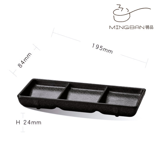3-Divided Melamine Sauce Dish
