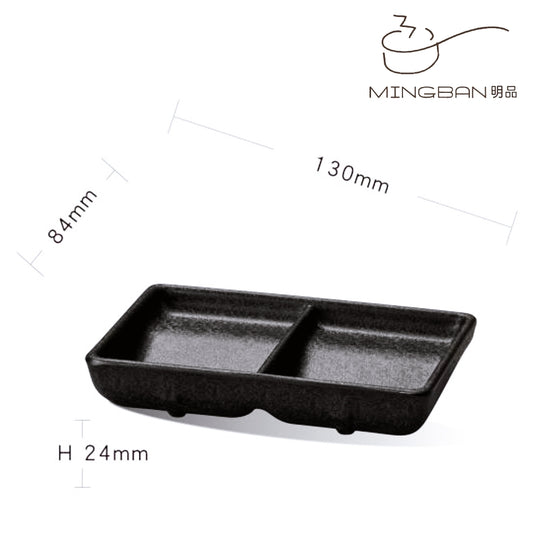 2-Divided Melamine Sauce Dish