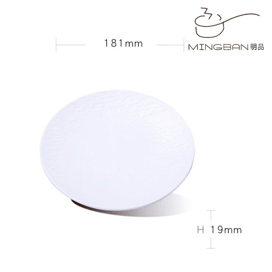 7" Melamine Round Plate (White)
