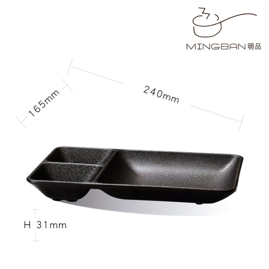 3-Divided Rectangle Plate - 24cm