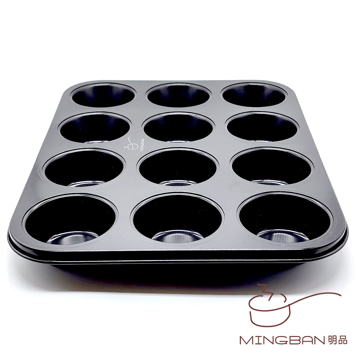 12連Muffin杯子/鬆餅蛋糕模 焗盤 (黑色)