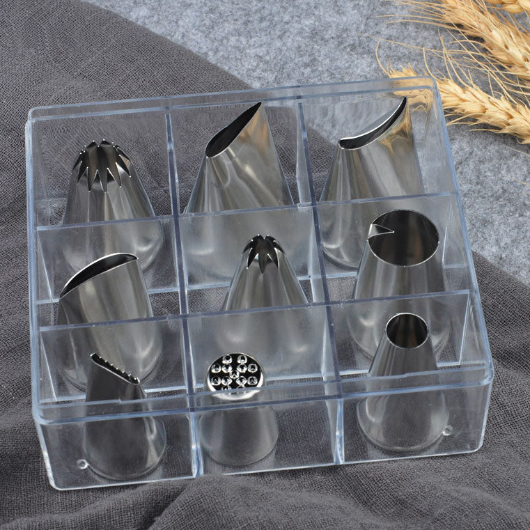 Cake Decorating Piping Tips (9pcs Set/Large)