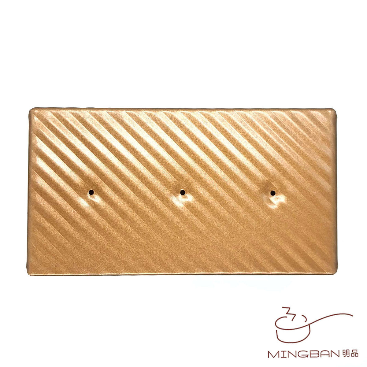 450g non-stick coated toast box with lid (gold/anodized/corrugated)