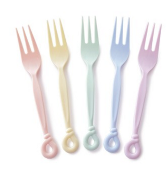 (Crazy discount) 14cm PP heat-resistant party disposable plastic twist fork