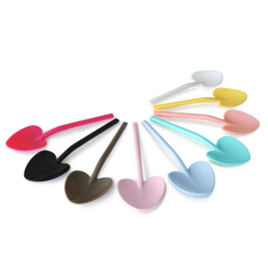 (Crazy discount) 9cm PS party disposable plastic heart-shaped spoon