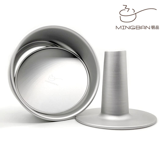 Round cake mold (movable bottom/set of 3 pieces/silver) #Chiffon cake mold