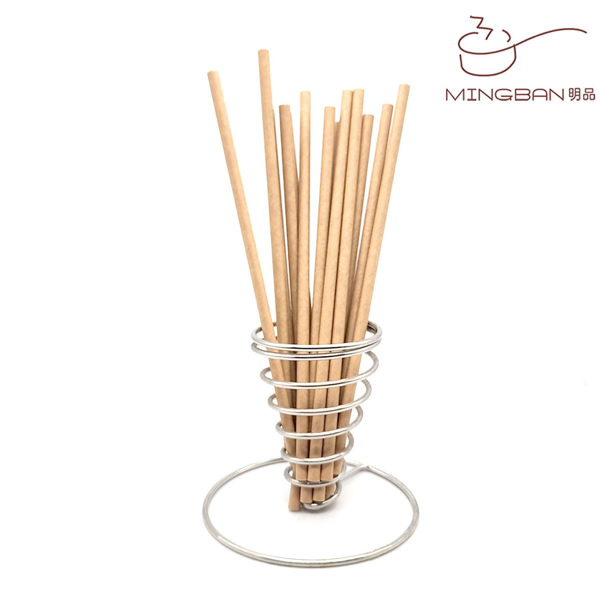 Disposable Sturdy Eco-Friendly Paper Drinking Straws - Brown (25 Counts)