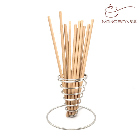 Disposable Sturdy Eco-Friendly Paper Drinking Straws - Brown (25 Counts)