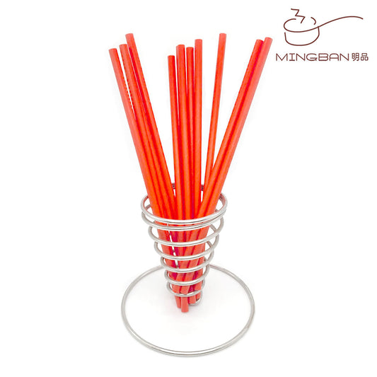 Disposable Sturdy Eco-Friendly Paper Drinking Straws - Red (25 Counts)