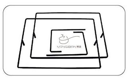 兩層鐵架連兩個PP仿藤編織麵包籃 (一套)