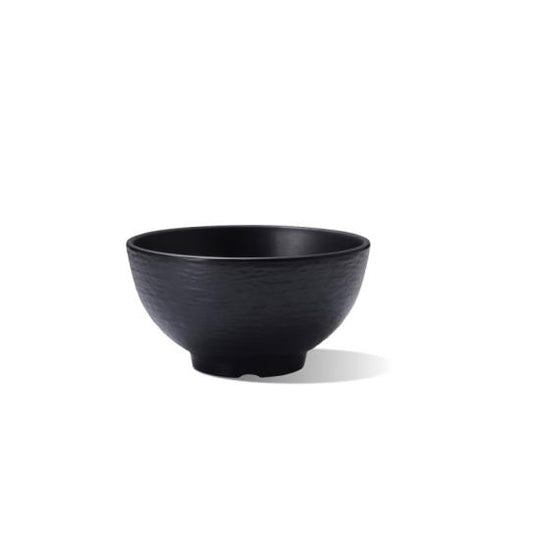 Rock pattern rice bowl (black)