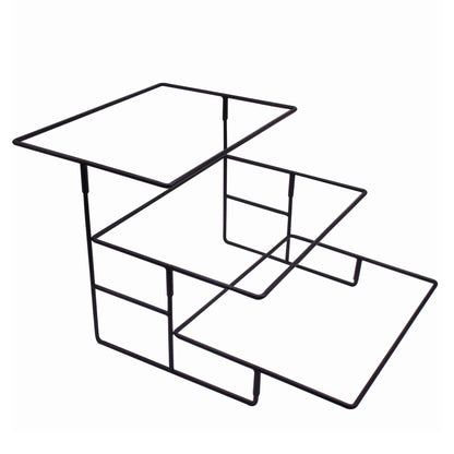 三層麵包籃鐵架 (放置PP仿藤編織長方形籃子)