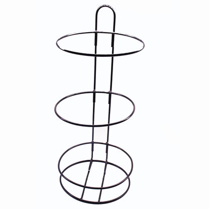 三層麵包籃鐵架 (放置PP仿藤編織圓形籃子)