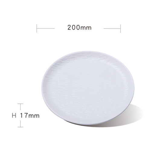 8" rock pattern bone plate (white)