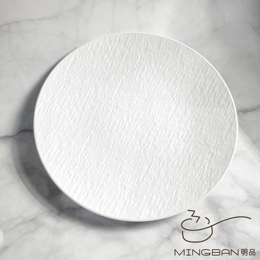 7" Iwate Stone Pattern Plate (White)