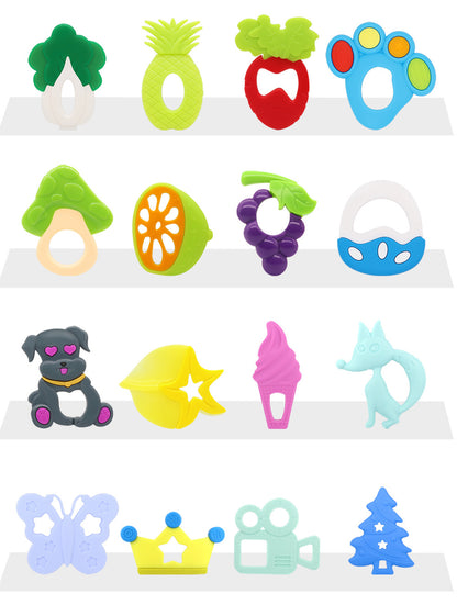 Baby soothing molar teether silicone massage teether-Butterfly