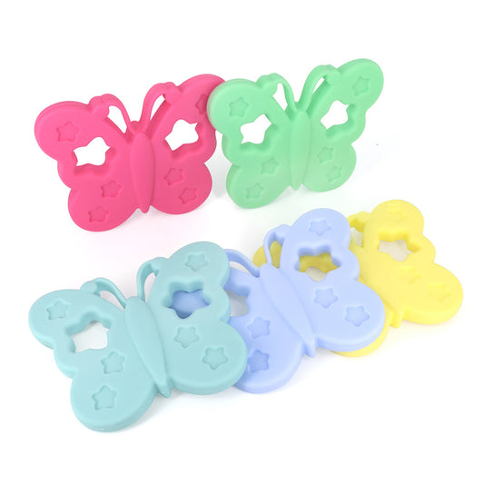 Baby soothing molar teether silicone massage teether-Butterfly