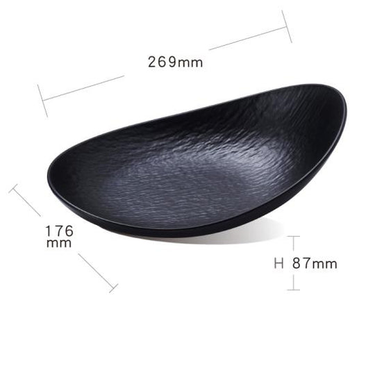 Rock pattern ingot plate (black)