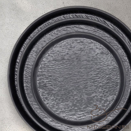 Rock pattern straight disc (black)