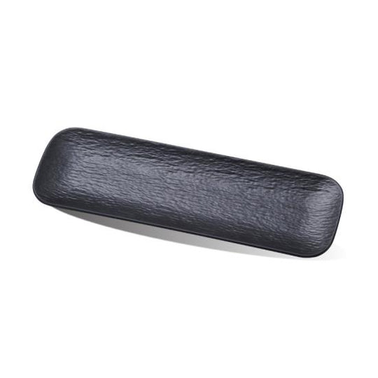 14" rock pattern long plate (black)