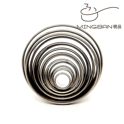 H4.5cm round stainless steel cookie cutter (straight edge) set of 14 pieces