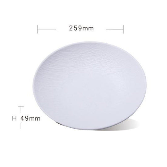 10" deep stone plate (white)
