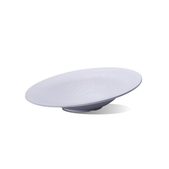 Rock pattern angled bowl (white)