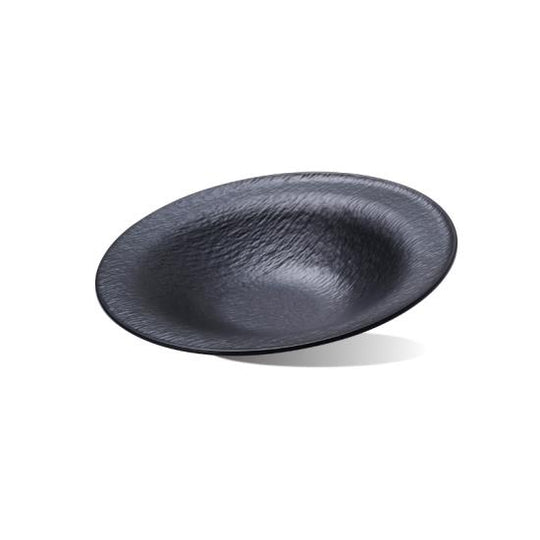 Rock pattern angled bowl (black)