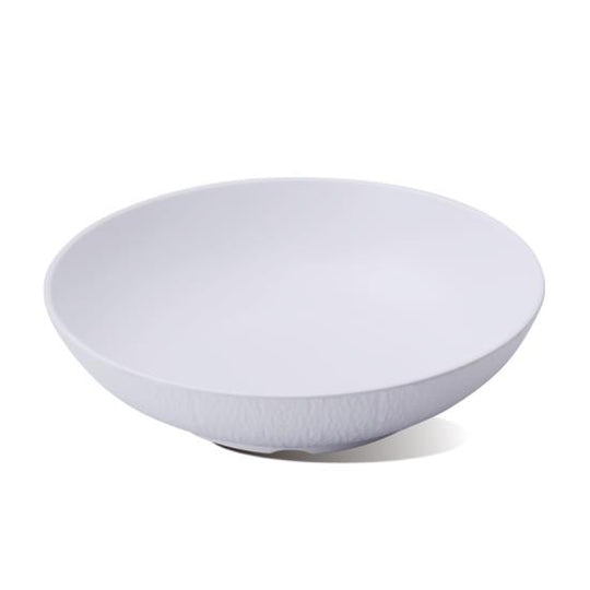 10" rock pattern salad bowl (white)